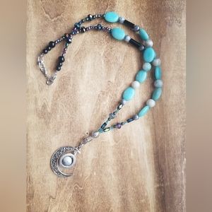 Quality Hand-made Amazonite, Ocean Jasper, Onyx Necklace by Kimicans Artistry